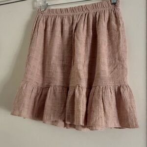 PrettyLittleThing Dusty Pink Ruffle Tiered Mini Skirt